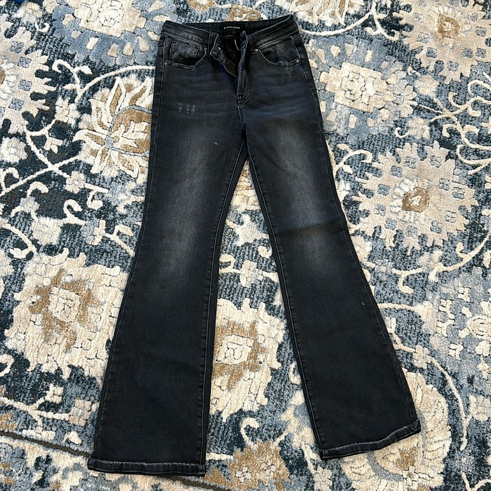 Risen Black Flare Jeans